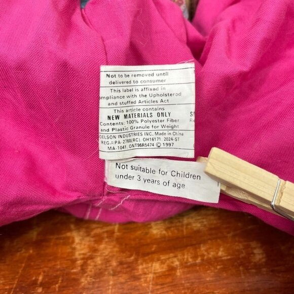 '97 Joelson Floppy Teddy Bear 22" Cottage Patchwork Country Kawaii Y2K 90s 00s - Picture 10 of 13